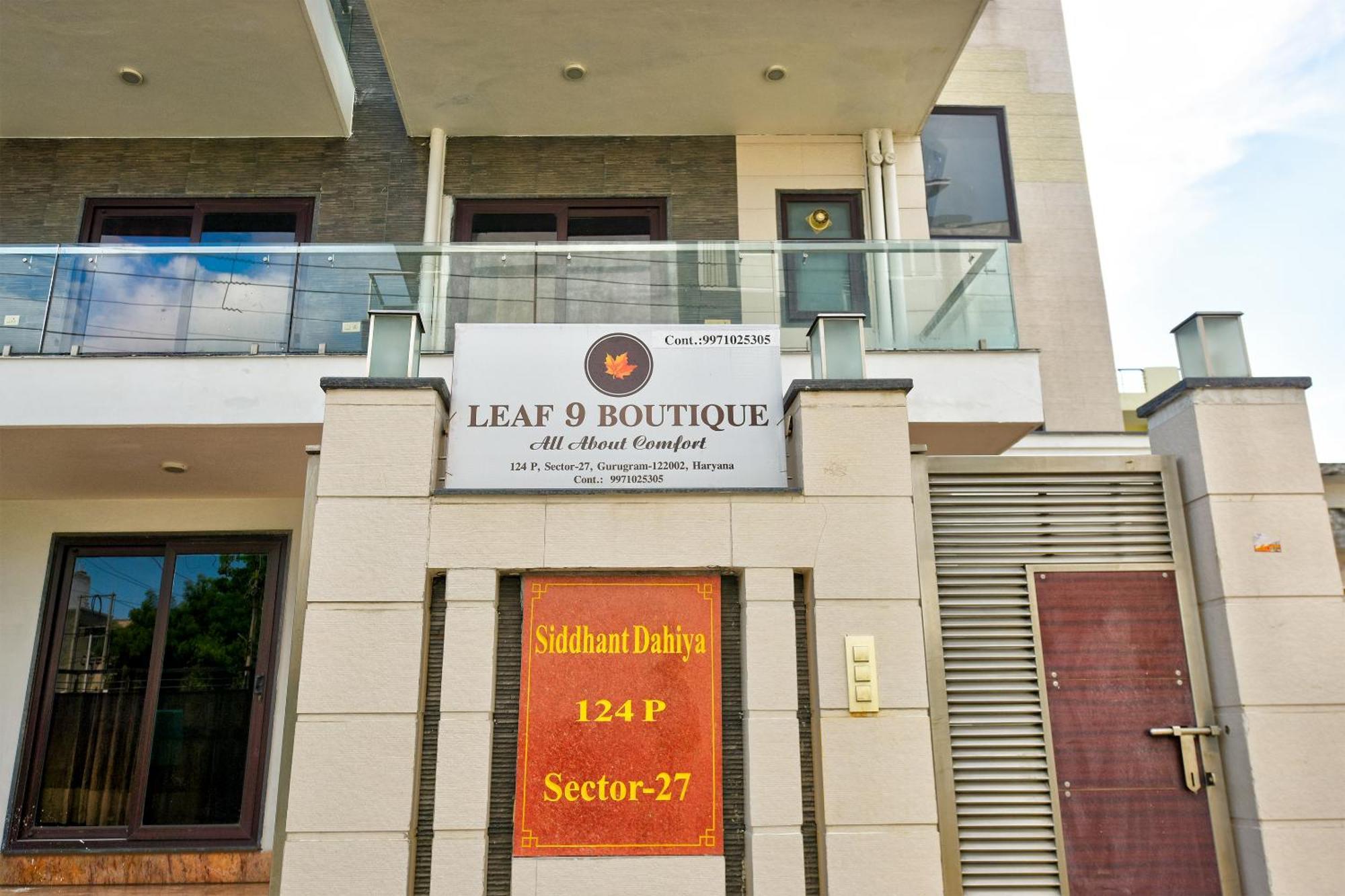 Hotel Leaf 9 Boutique, Near Golf Course Road And Galleria Market 구르가온 외부 사진